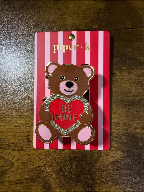 Piper K Accessories - Piper-K Teddy Bear 'Be Mine'  Hair Clip. NEW